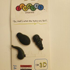 New, 2 Jibbitz Charm Sets - 3 piece crocodile set and 4 piece star set